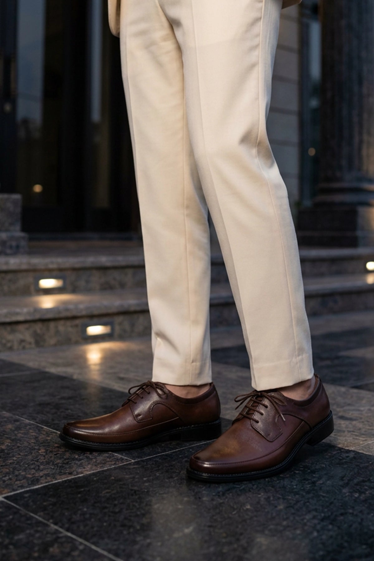 Langley Brown Derby Dress Shoes 0111175
