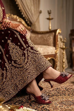 Maroon Bridal Slippers 0412762