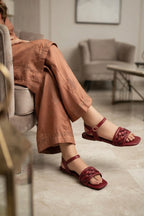 Maroon Fancy Sandals 0421392