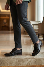 Maroon Lustrous Derby Dress Shoes 0111279