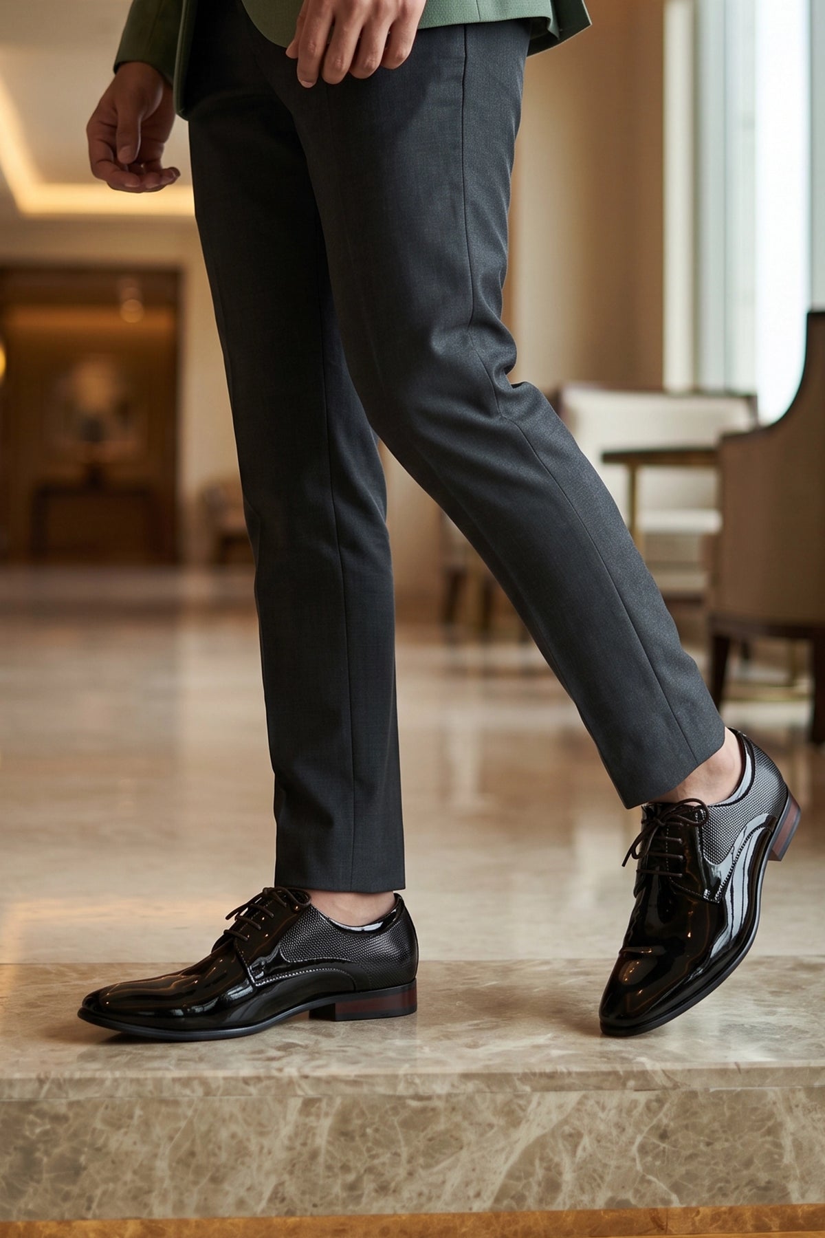 Maroon Lustrous Derby Dress Shoes 0111279