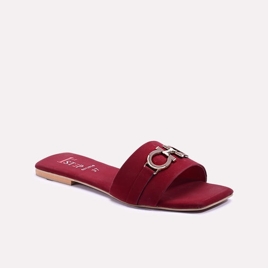 Maroon Flat Casual Slippers 0412816