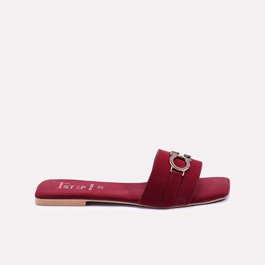 Maroon Flat Casual Slippers 0412816