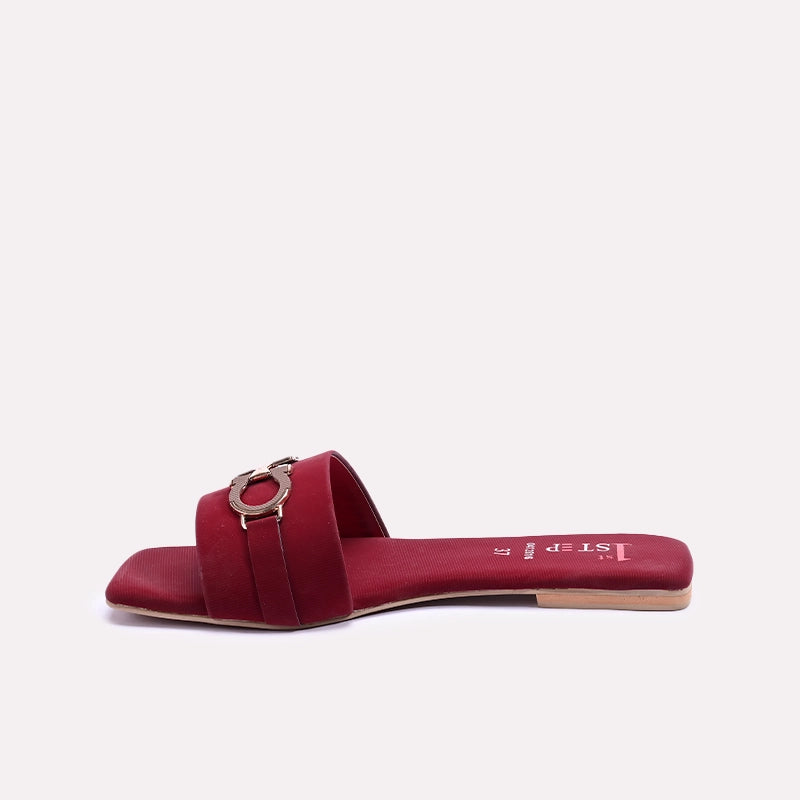 Maroon Flat Casual Slippers 0412816