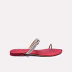 Maroon Flat Fancy Slippers 0412872