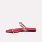 Maroon Flat Fancy Slippers 0412872
