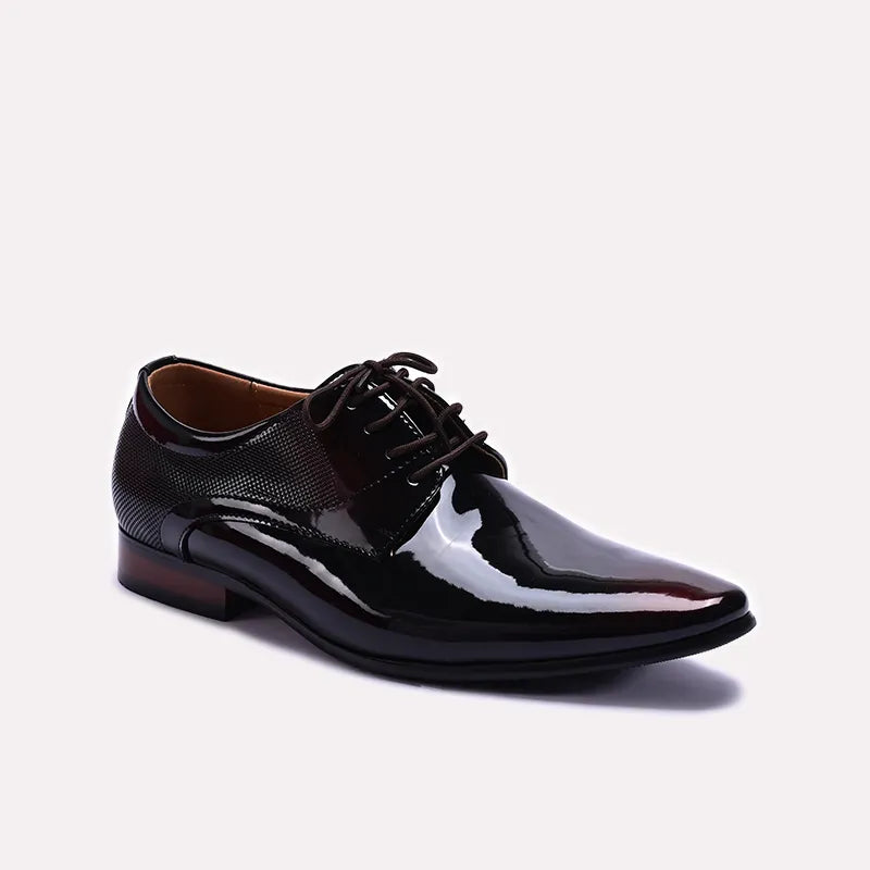 Maroon Lustrous Derby Dress Shoes 0111279