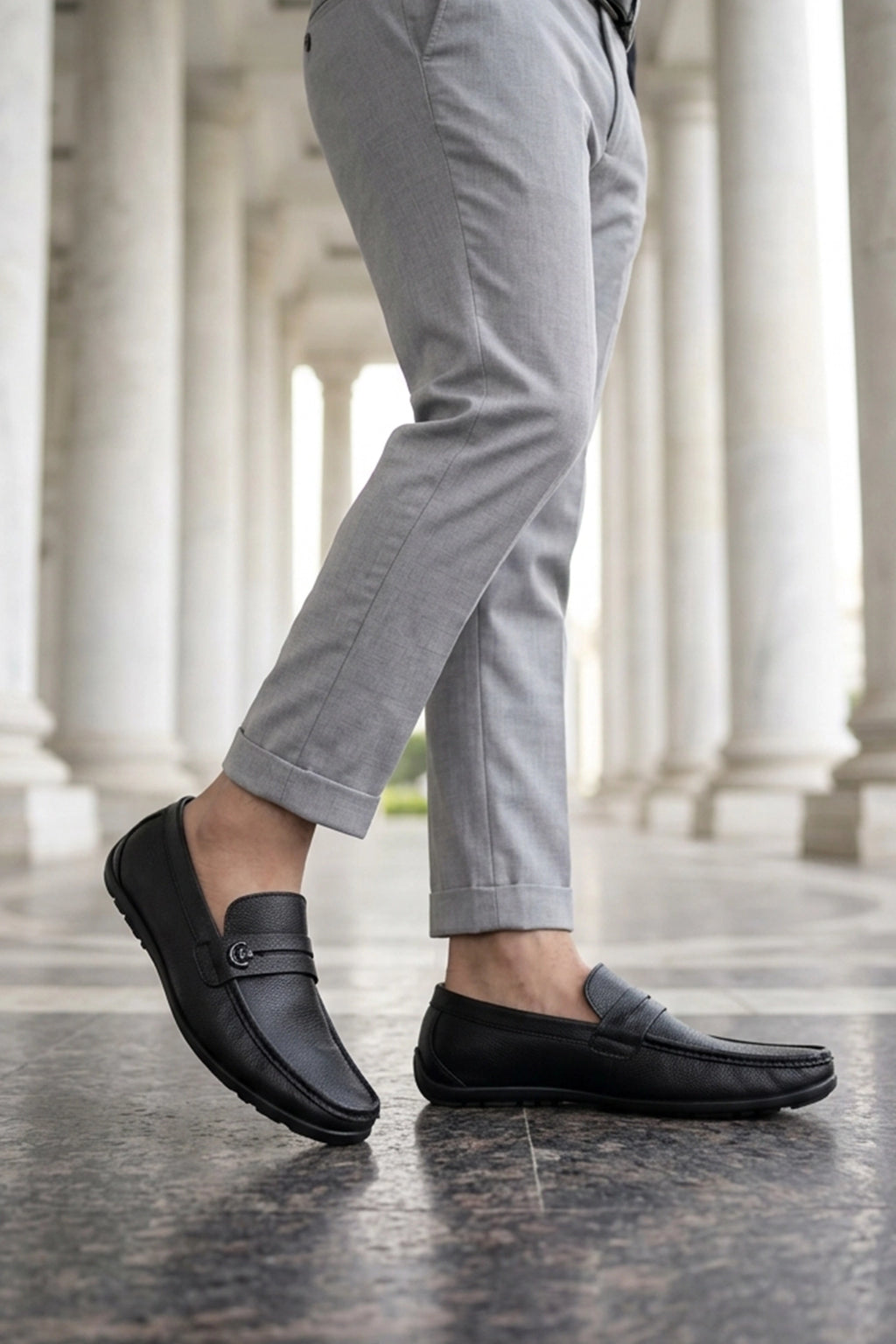 Mens Black Penny Loafers 0130989