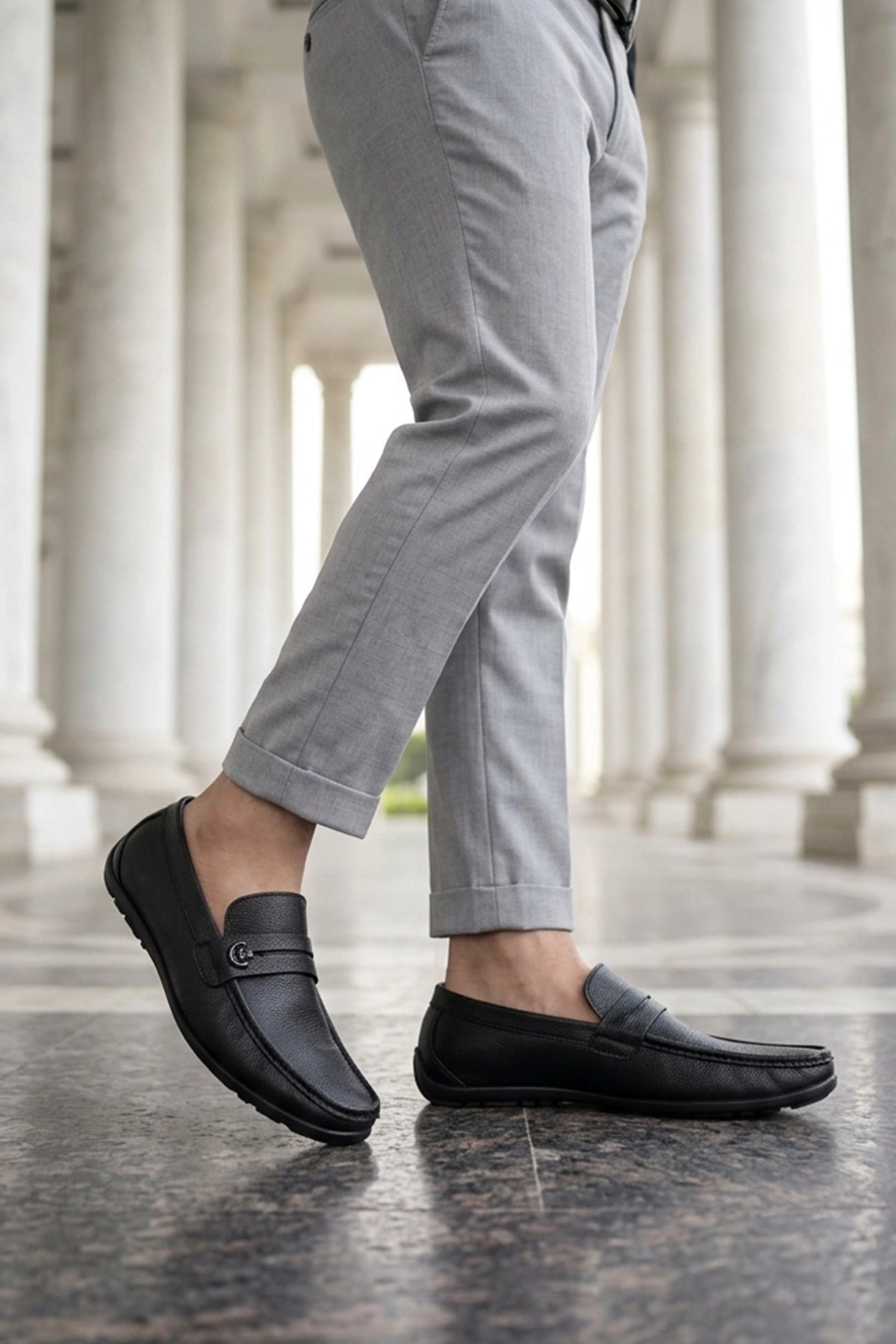Mens Black Penny Loafers 0130989