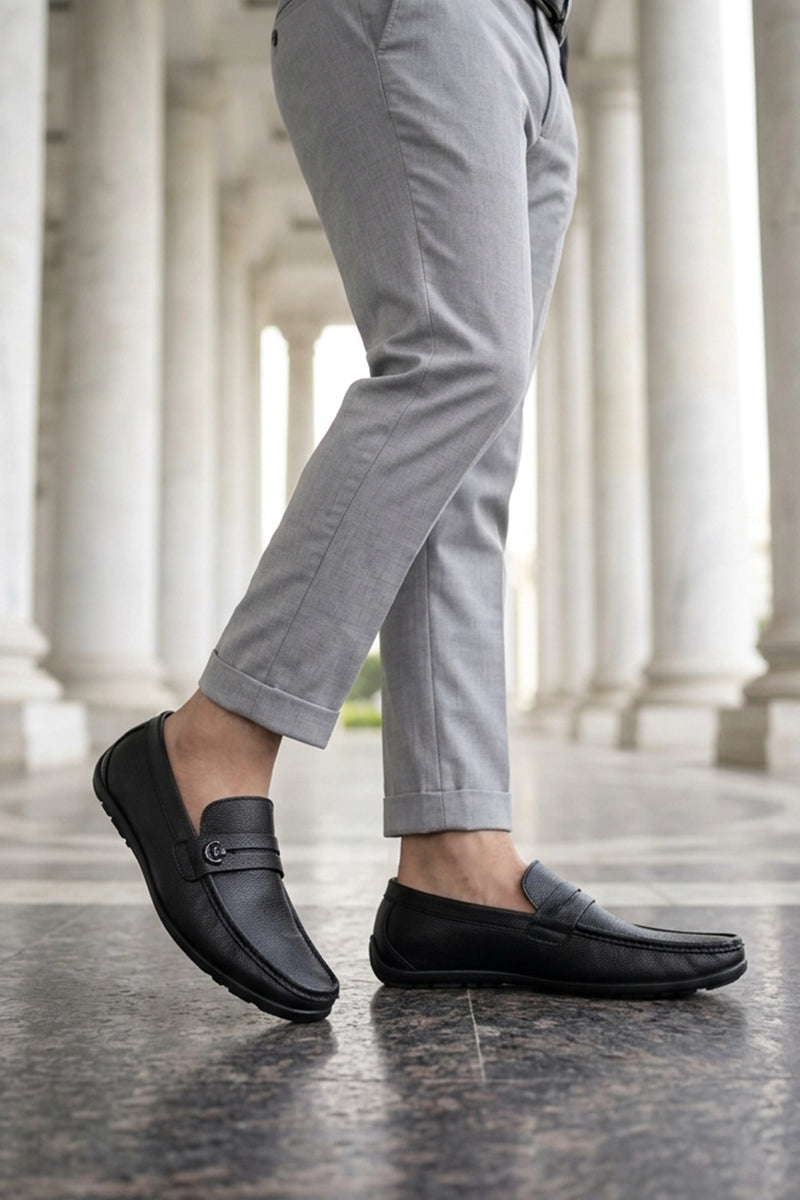 Mens Black Penny Loafers 0130989