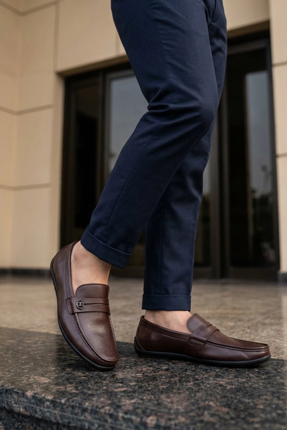 Mens Brown Penny Loafers 0130989