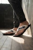 Mens White Casual Slippers 0151104