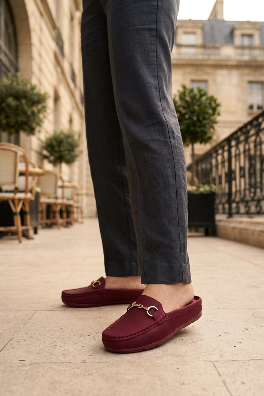 Moccasin Shoes Maroon 0440973