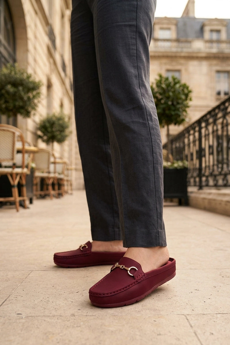 Moccasin Shoes Maroon 0440973