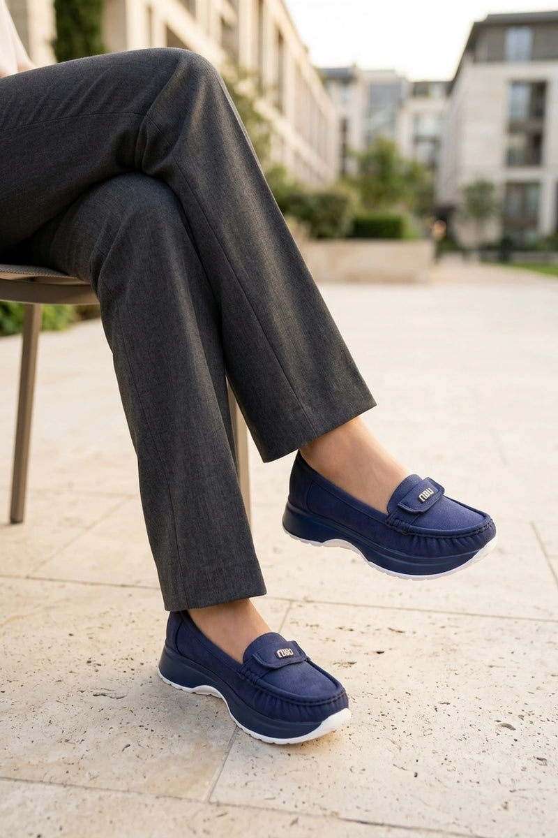 Moccasin Shoes Navy Blue 0440949
