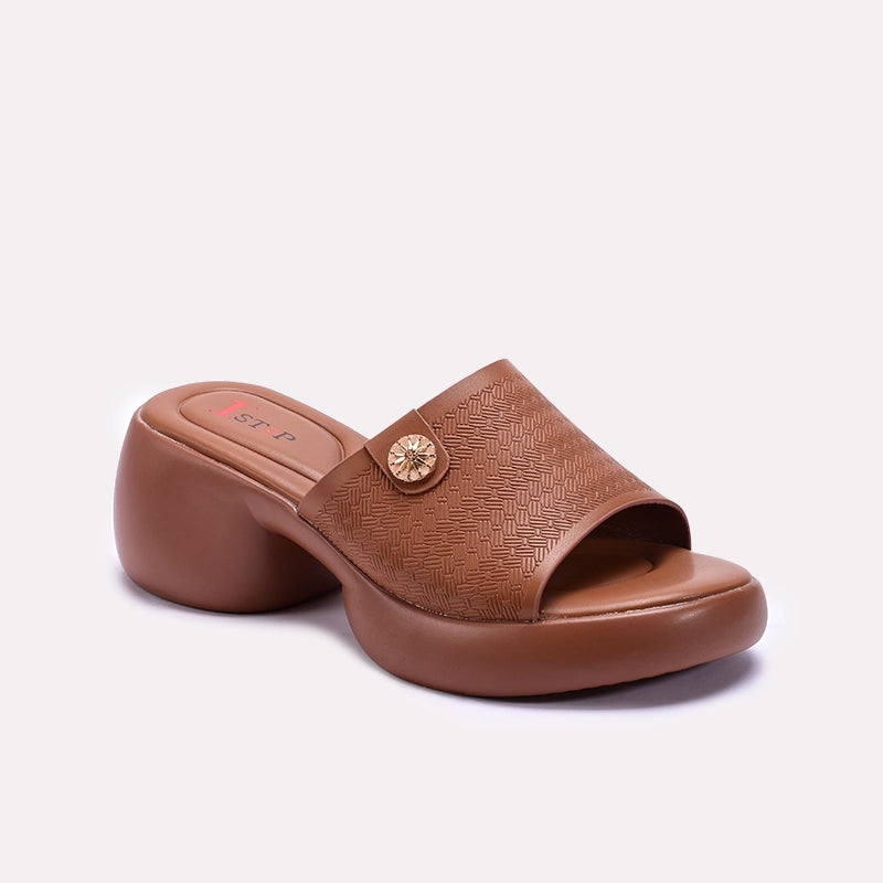 Mustard Chunky Casual Slippers 0413245