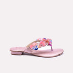 Womens Peach Fancy Slippers