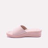 Womens Pink Comfy Casual Slippers