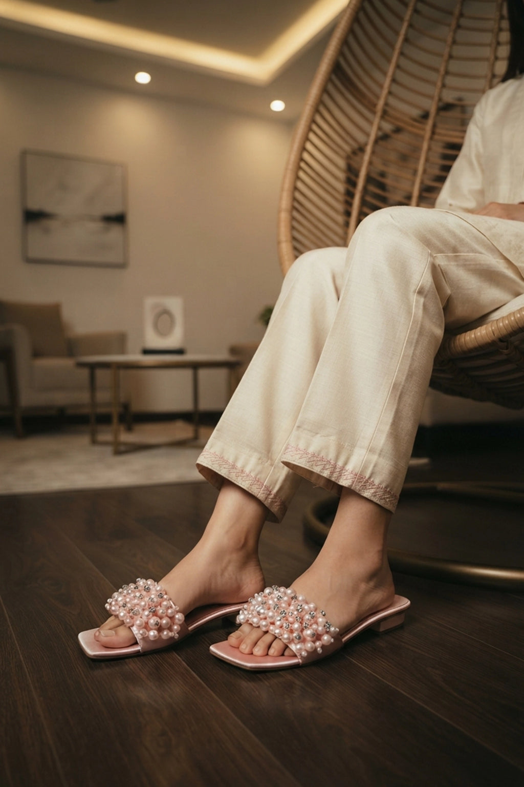 Pinnacle Peach Fancy Slippers 0412756