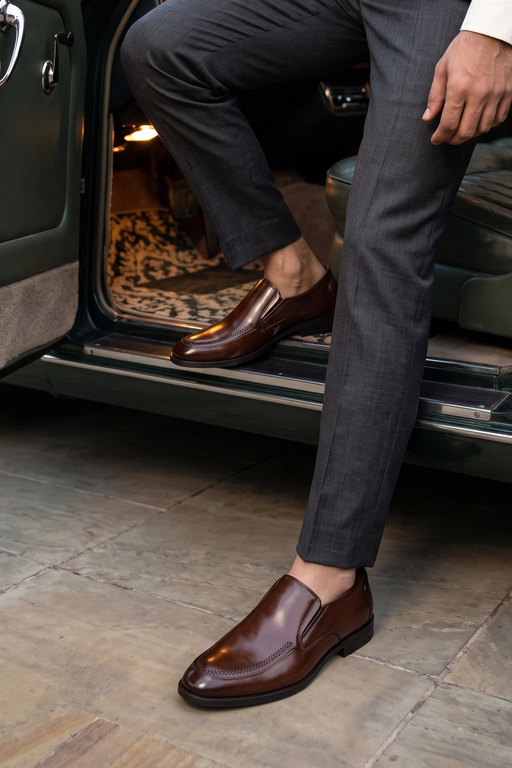 Pioneer Brown Slip On Formal Shoes 0111186