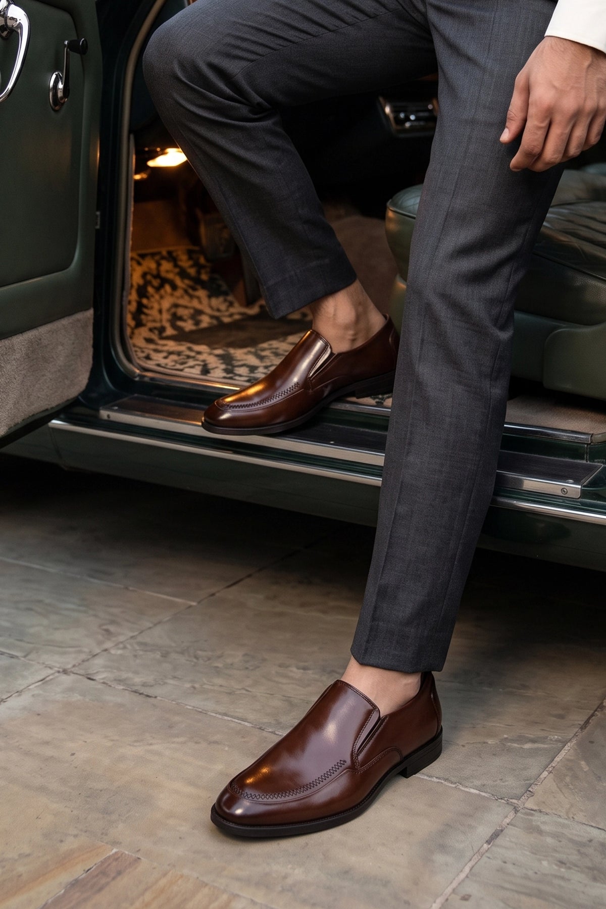 Pioneer Brown Slip On Formal Shoes 0111186