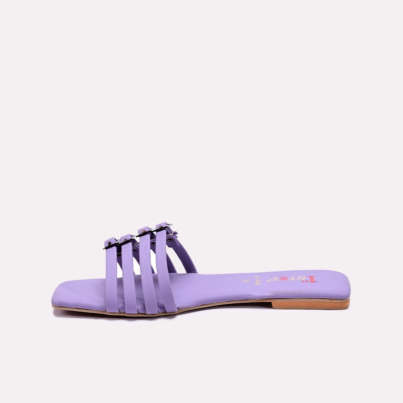 Purple Casual Flat Slippers 0412822