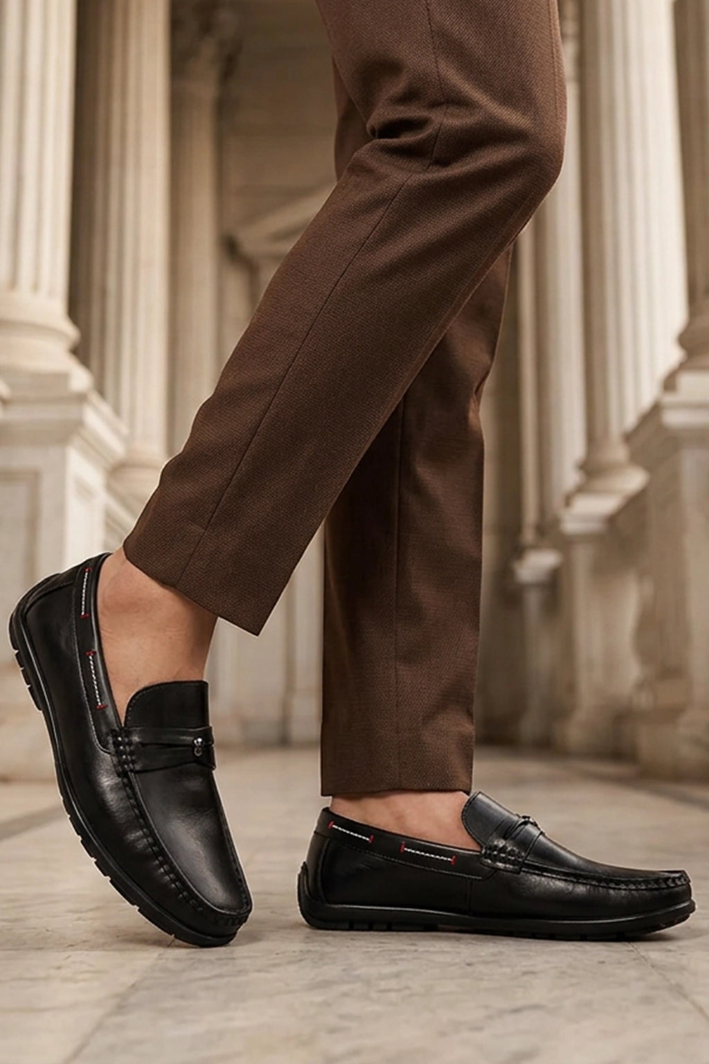 Quinton Black Dress Loafers 0130865