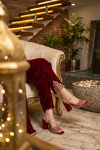 Red High Heel Fancy Sandals 0421479