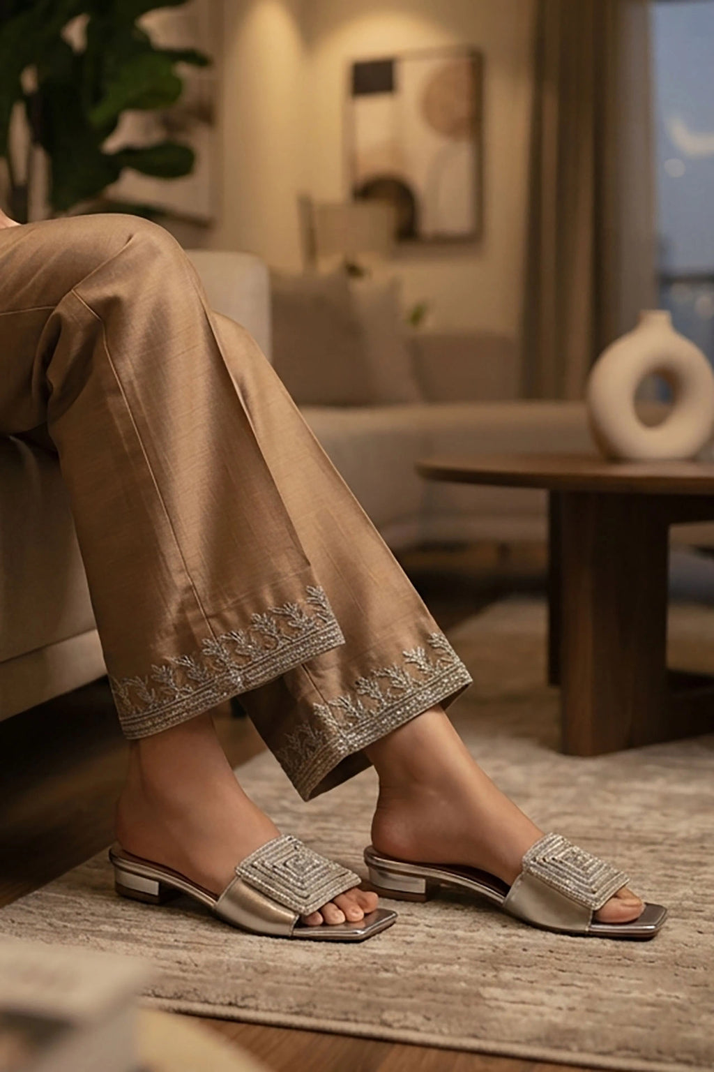 Silver Fancy Slippers 0411499