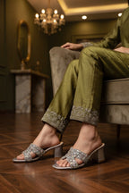 Silver Heel Slippers 0412657