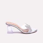 Silver Crystal Heel Fancy Slippers 0412556