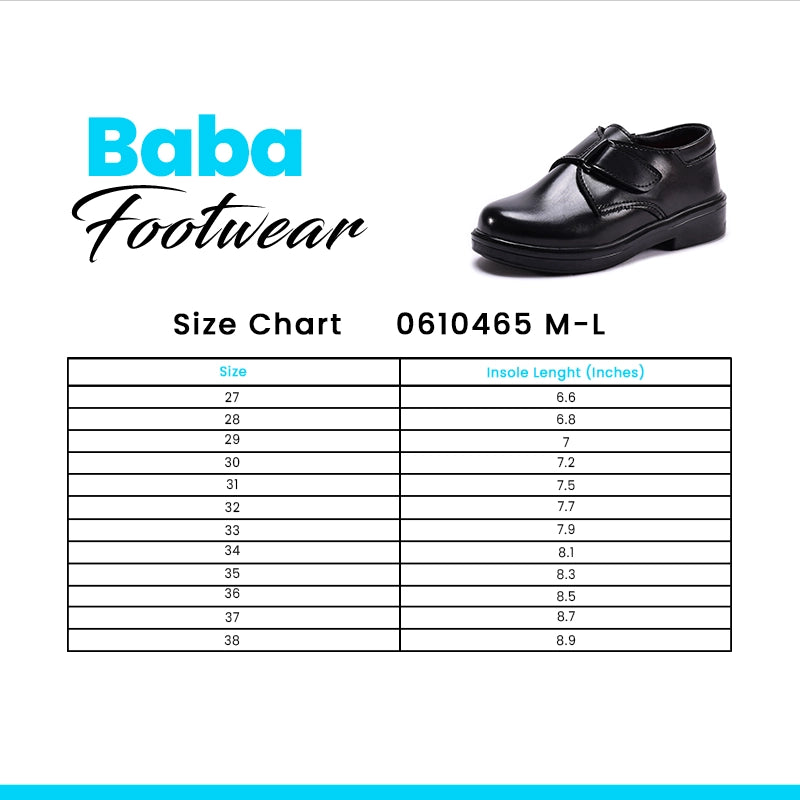 Baba School Shoes Black 0610465