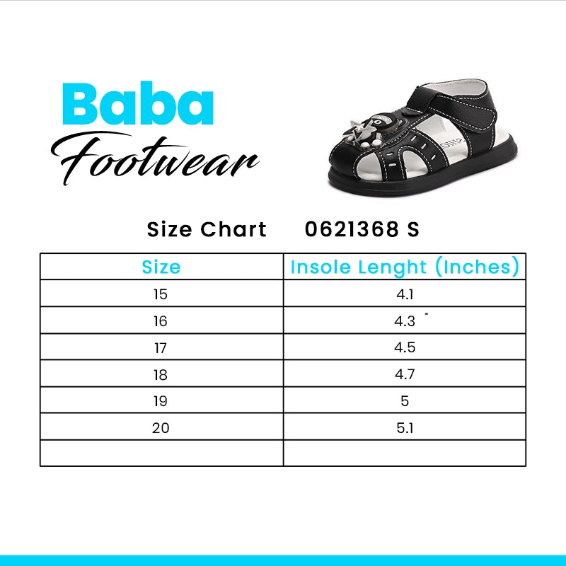 Boy Roman Sandal Black 0621368