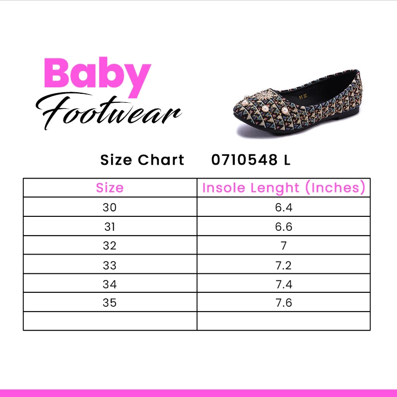 Black Fancy Pumps For Girls 0710548