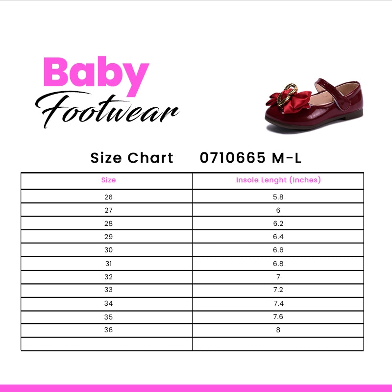 Baby Fancy Pumps Maroon 0710665