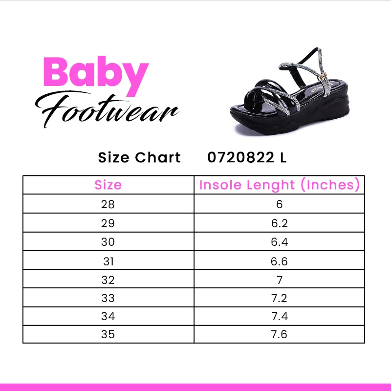 Baby Girls Black Chunky Sandals 0720822