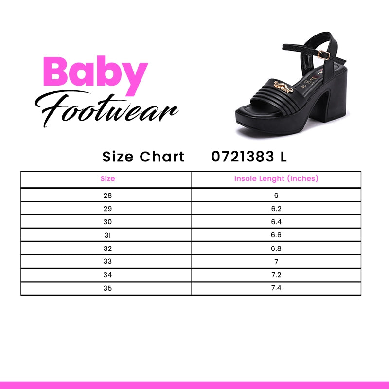 Girl Fancy Sandal Black 0721383