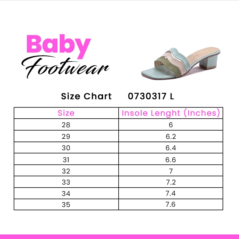 Green Casual Slippers For Girls 0730317