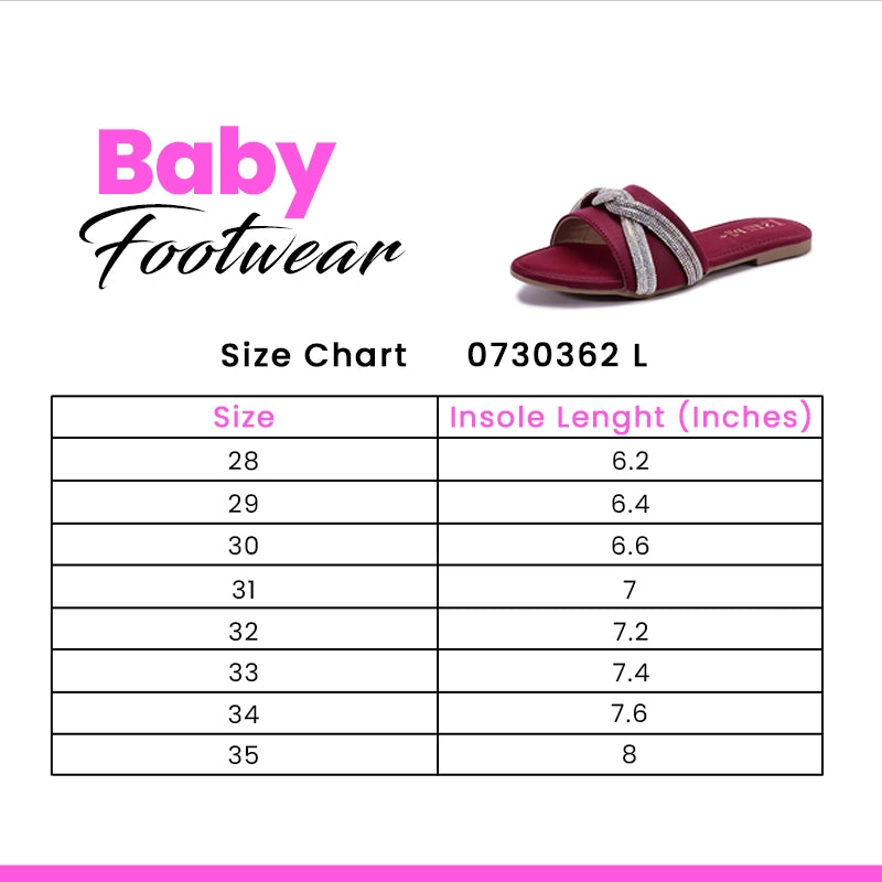 Baby Maroon Fancy Slippers 0730362