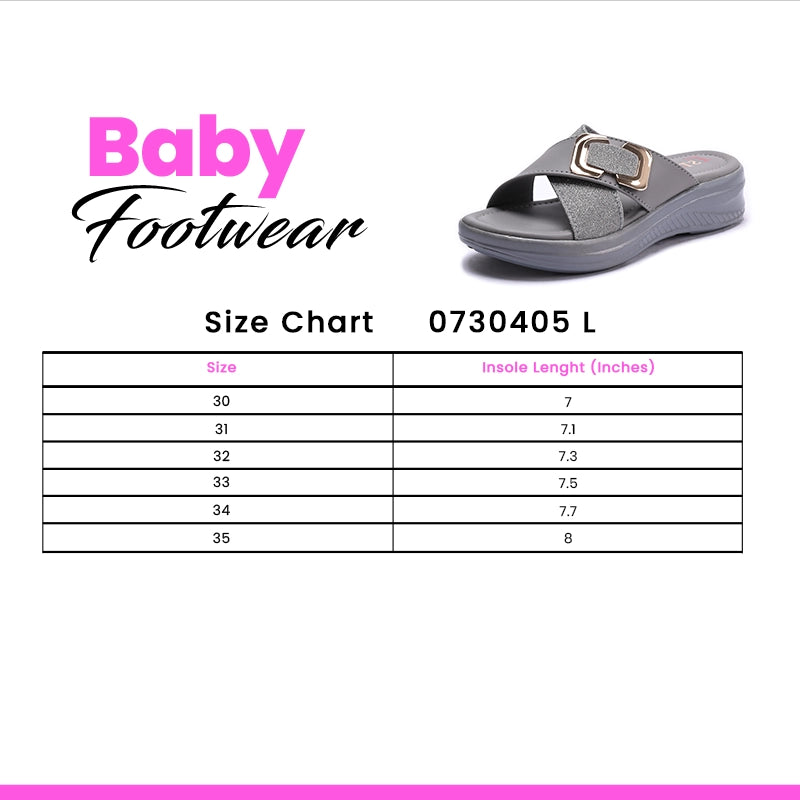 Girl Fancy Slipper Gray 0730405