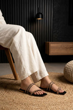 Sylvette Black Fancy Slippers 0412837
