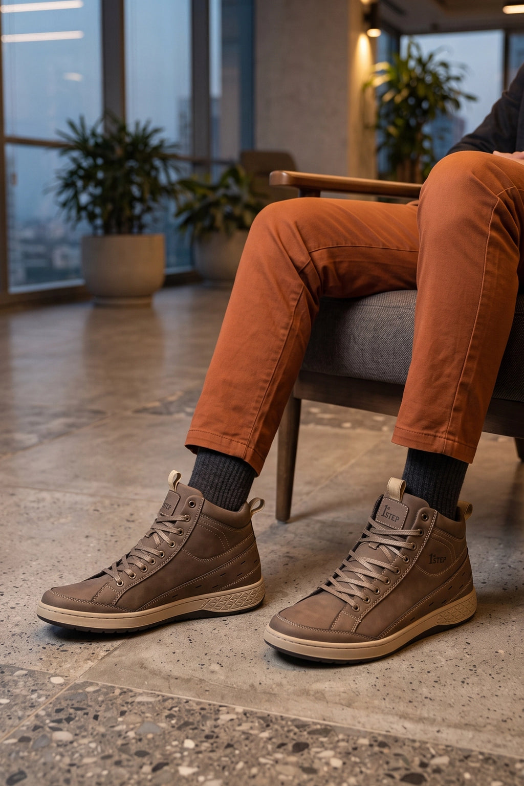 Track Sole Khaki Sneaker Shoes 0120520