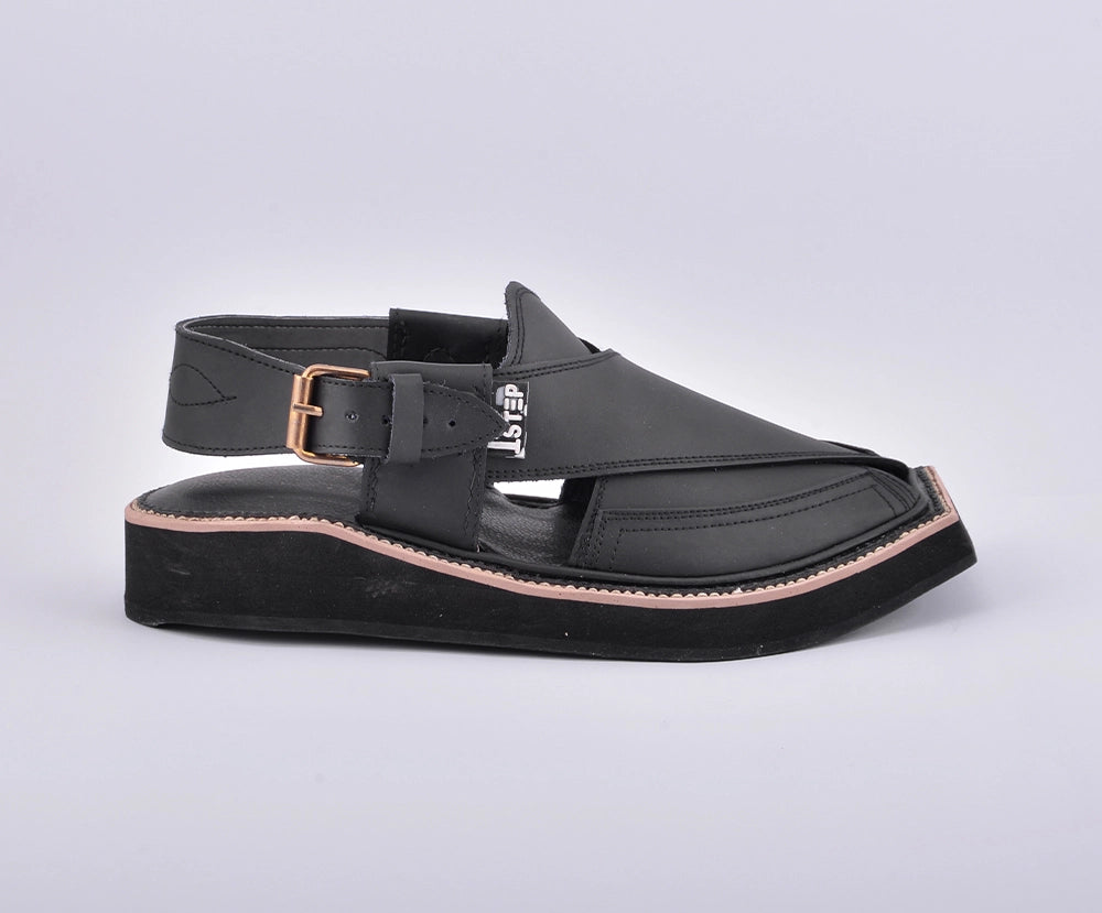 Black Kaptan Peshawari Sandal 0140171