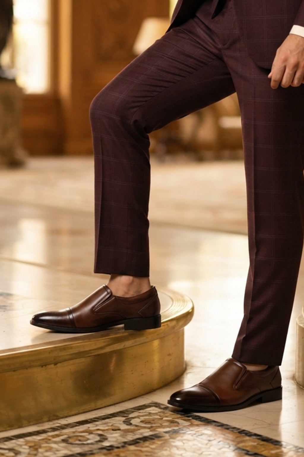 Westbrook Brown Slip On Dress Shoes 0111248