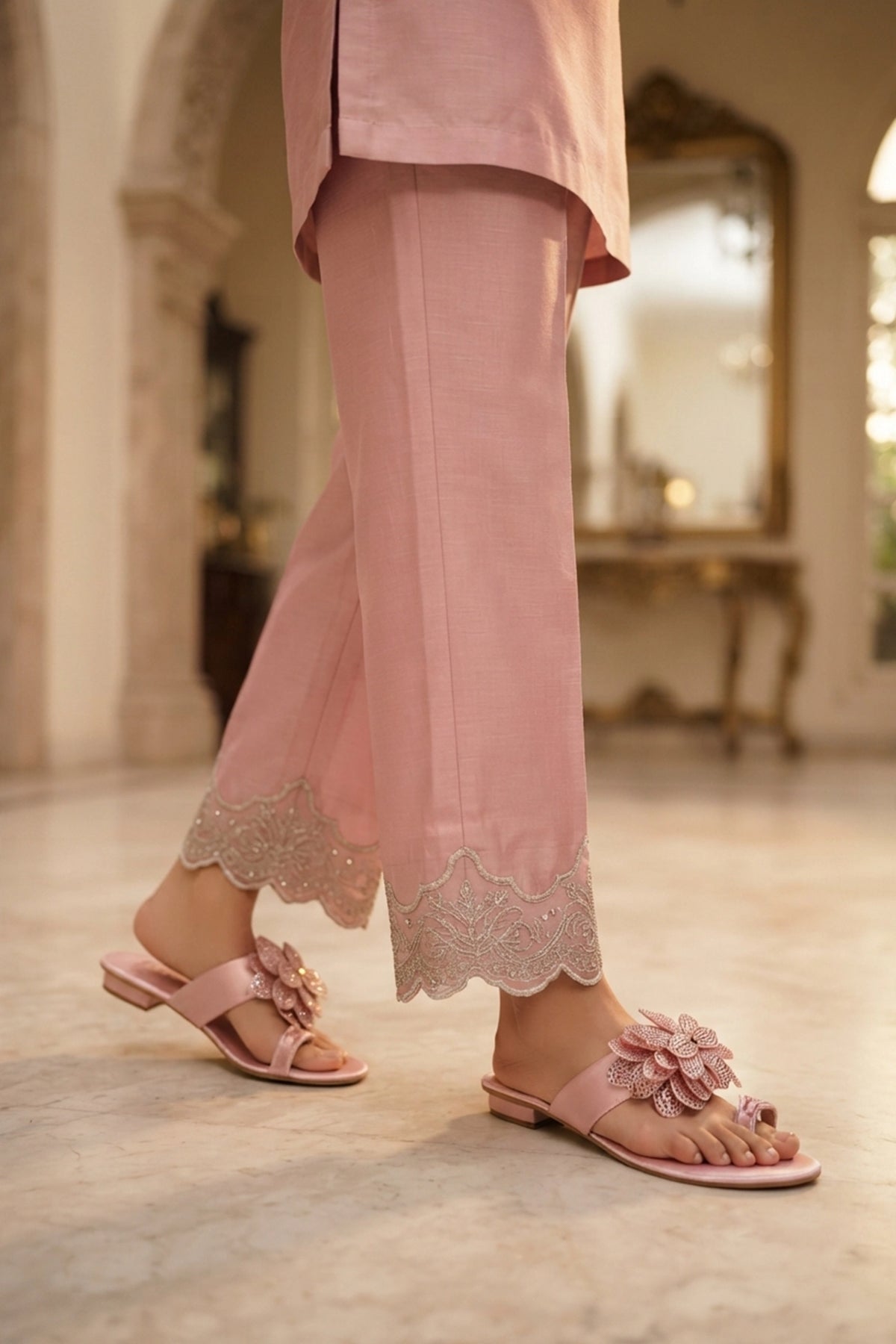 Whimsy Peach Fancy Slippers 0412576