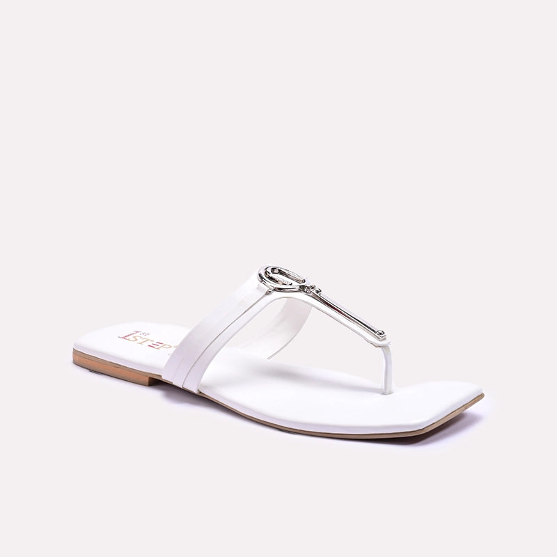 White Casual Slippers 0412826