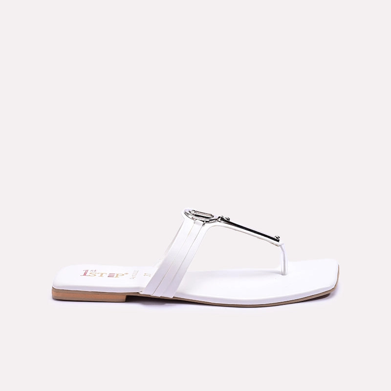 White Casual Slippers 0412826