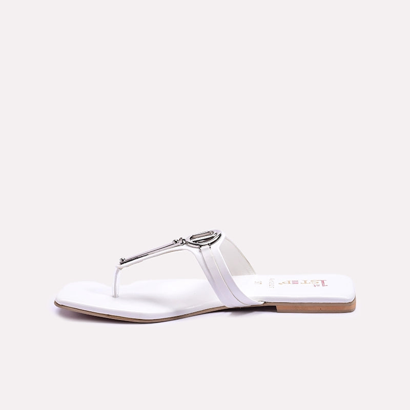 White Casual Slippers 0412826