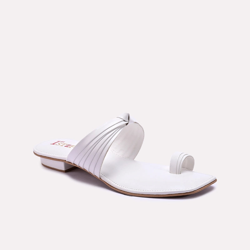 White Casual Slippers 0412836