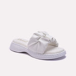 White Chunky Casual Slippers 0412888